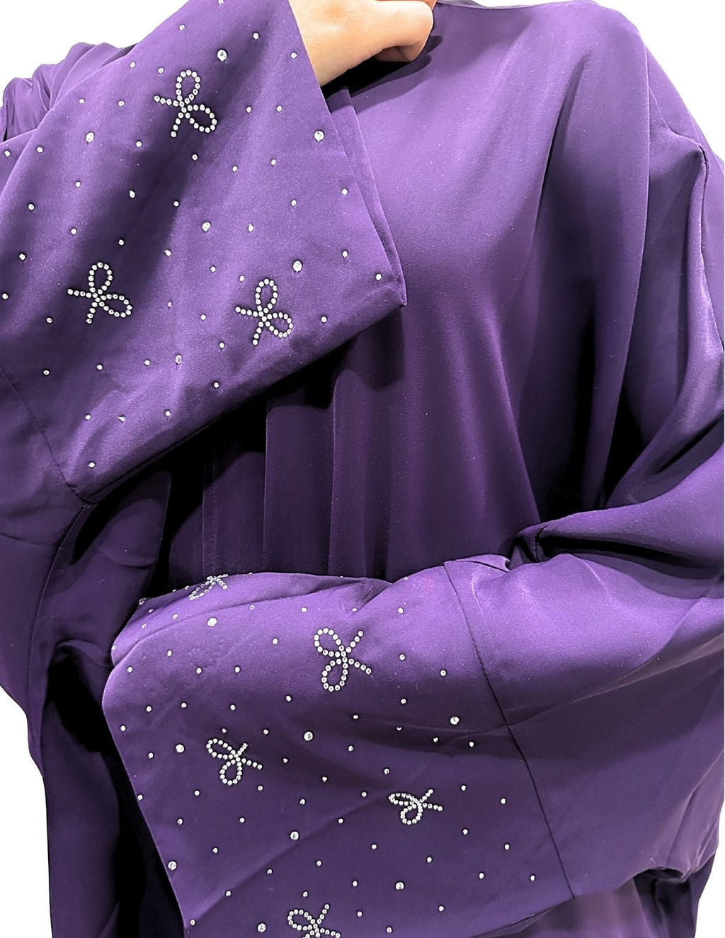 Purple Bead Work Abaya