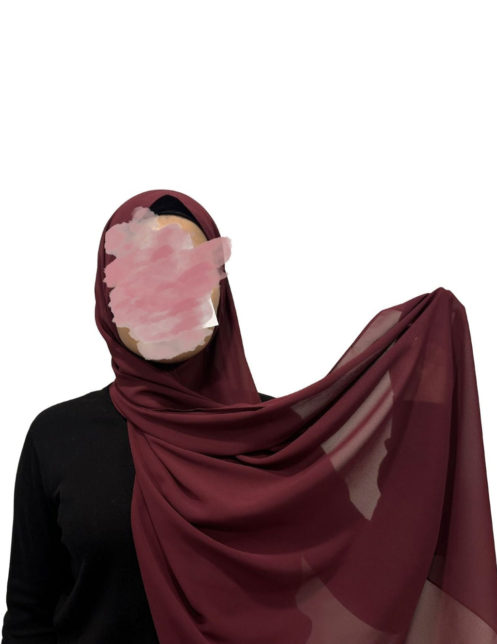 Hibiscus-Chiffon Hijab