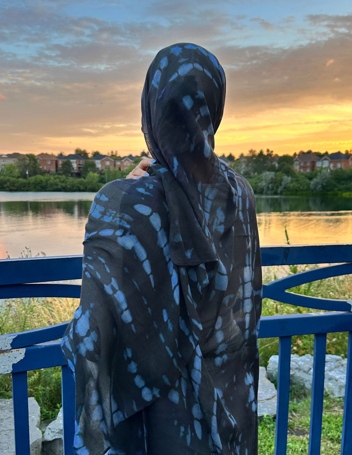 Blue Ripple - Modal Hijab